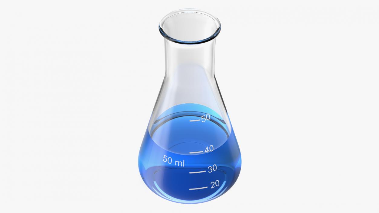 3D Conical Flask 50ml model