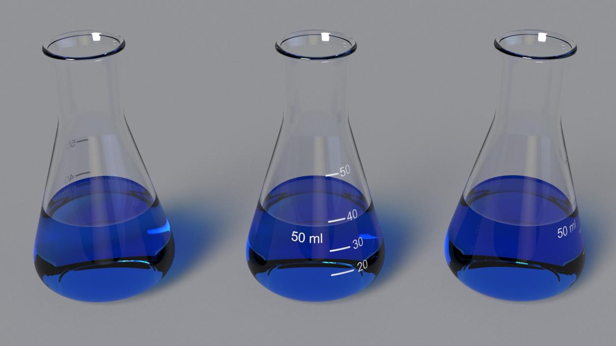 3D Conical Flask 50ml model