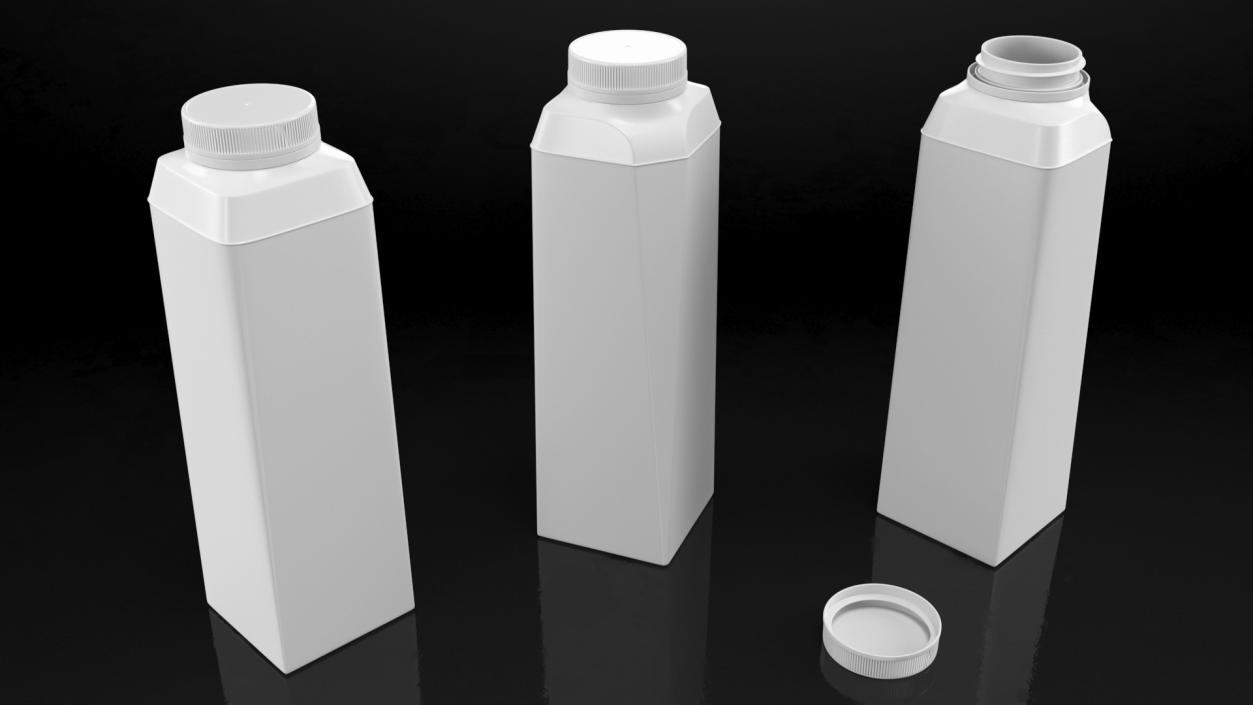 3D model Multilayered Carton Beverage Bottle