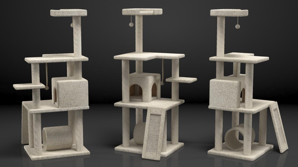 3D Cat Tree 5-Level