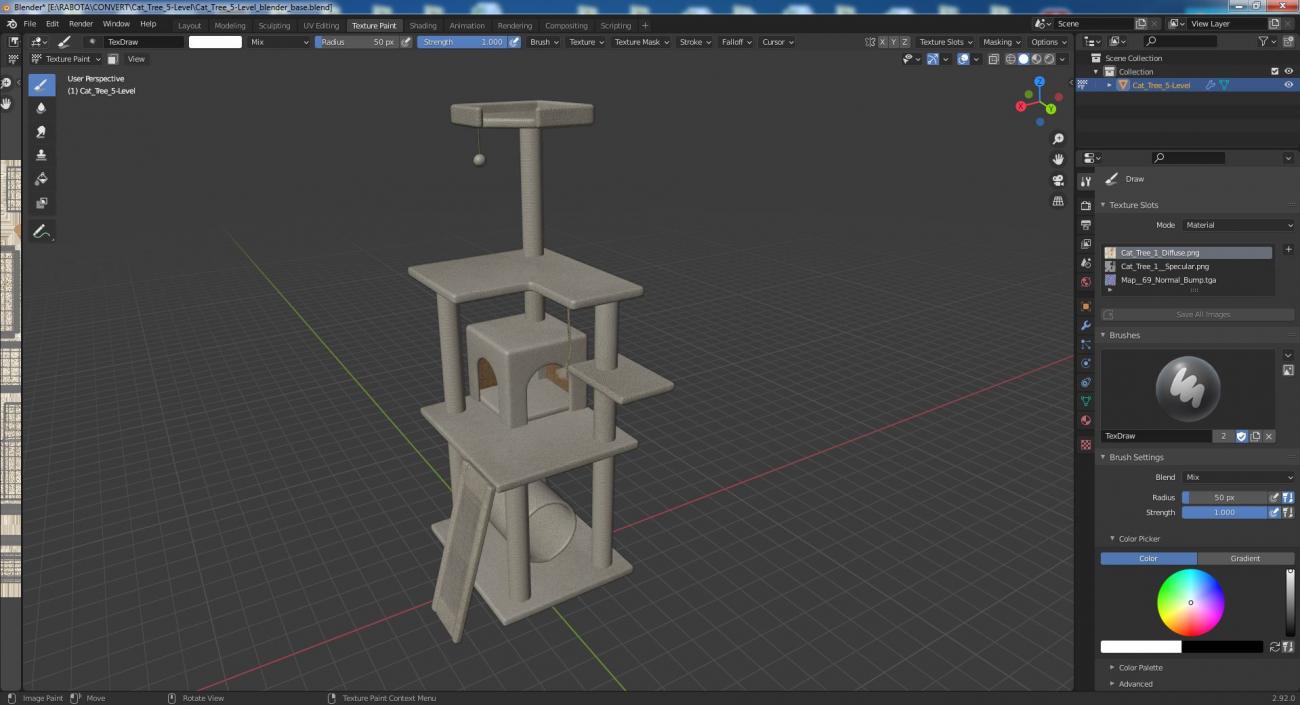 3D Cat Tree 5-Level