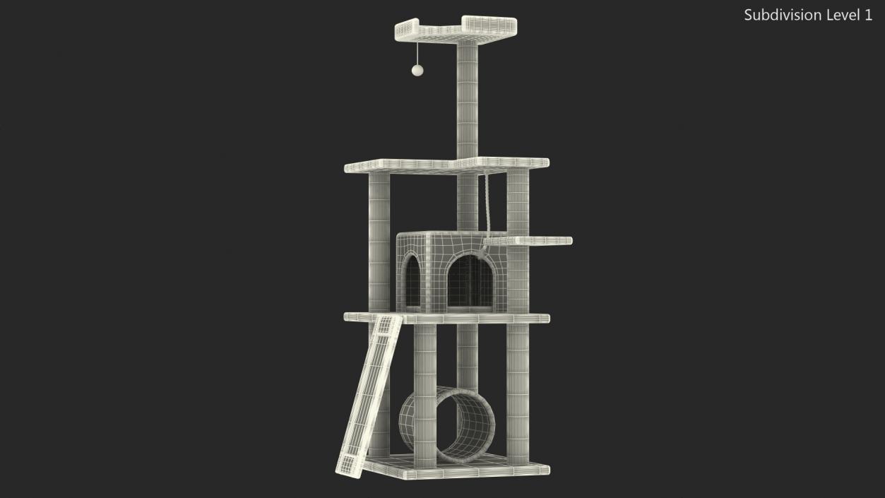 3D Cat Tree 5-Level