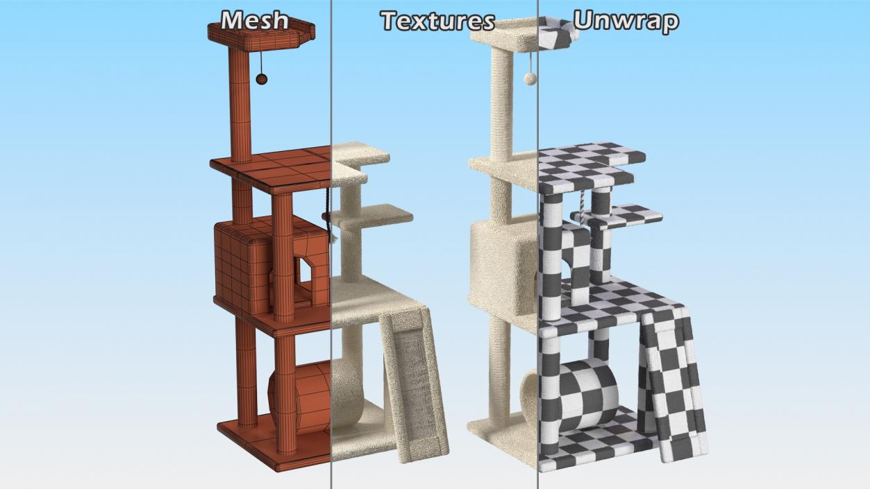 3D Cat Tree 5-Level