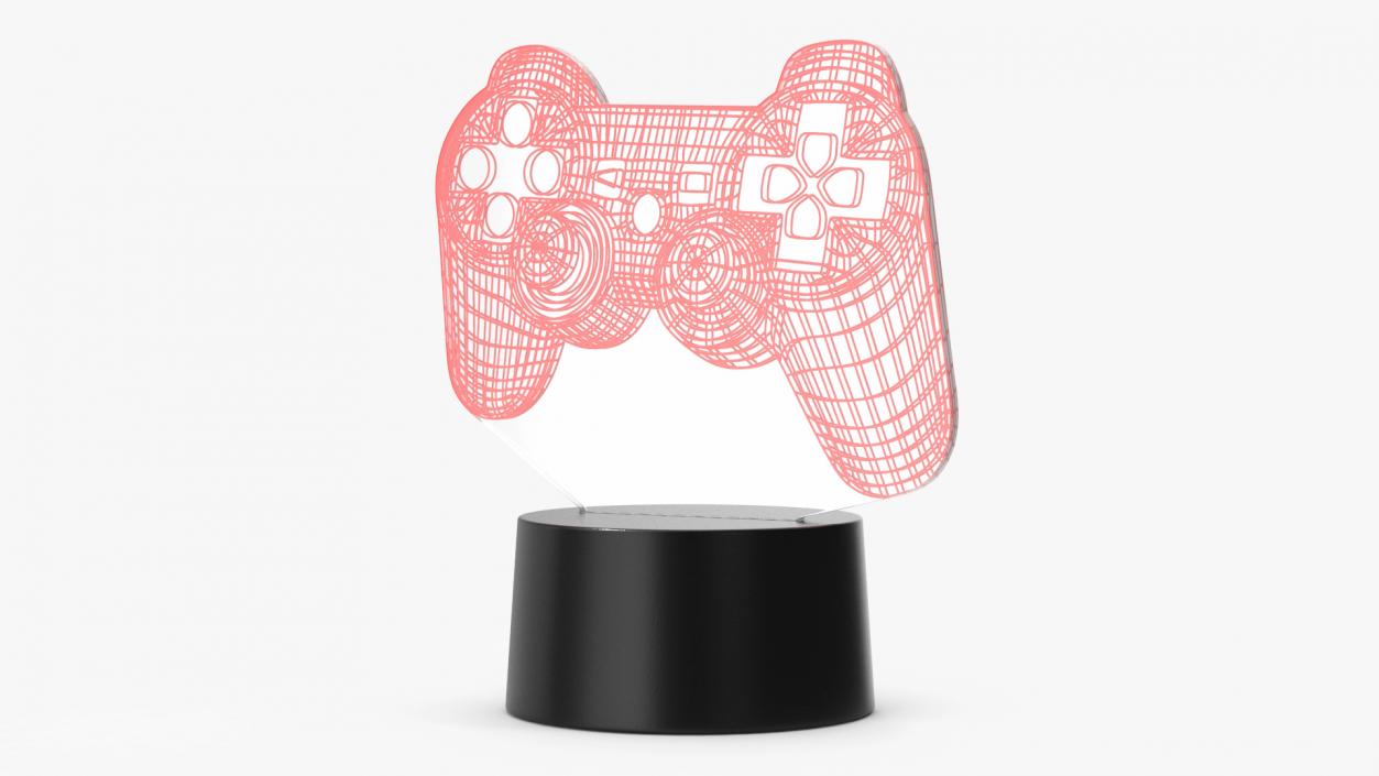 3D model Illusion Lamp Gamepad Red