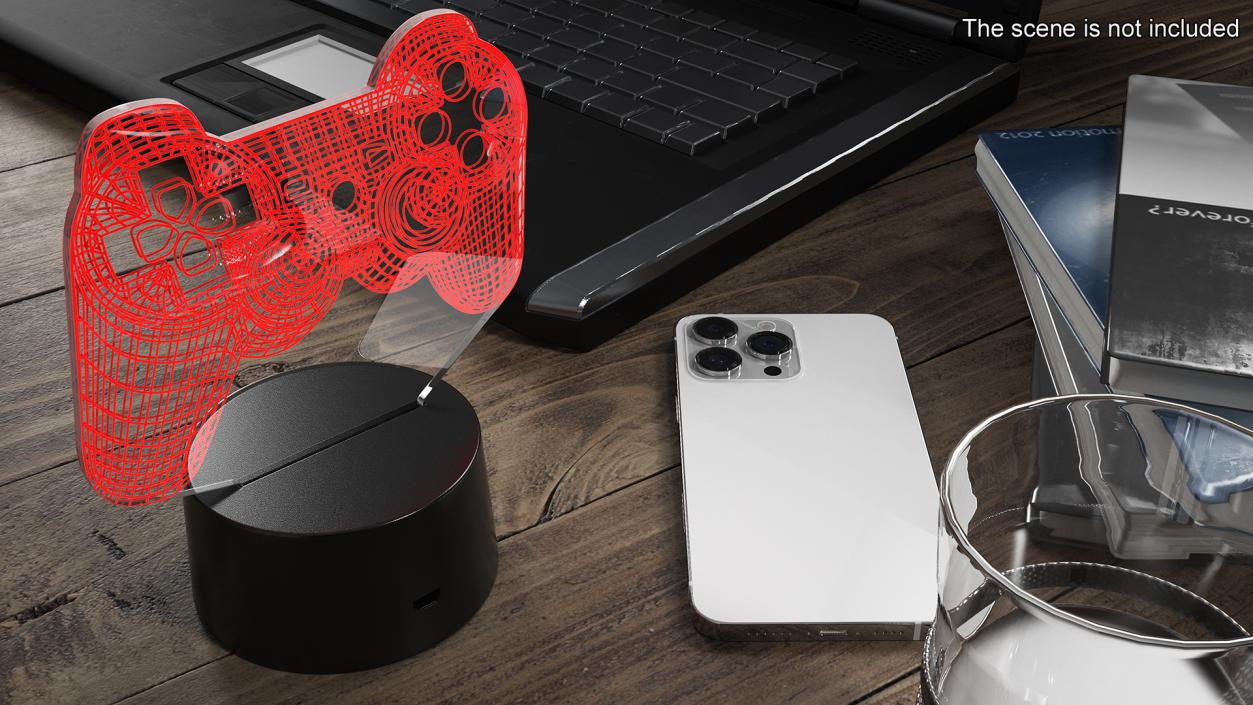 3D model Illusion Lamp Gamepad Red