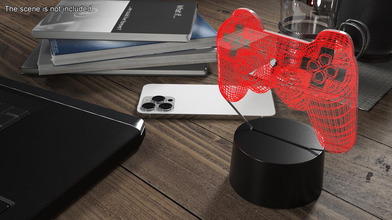 3D model Illusion Lamp Gamepad Red