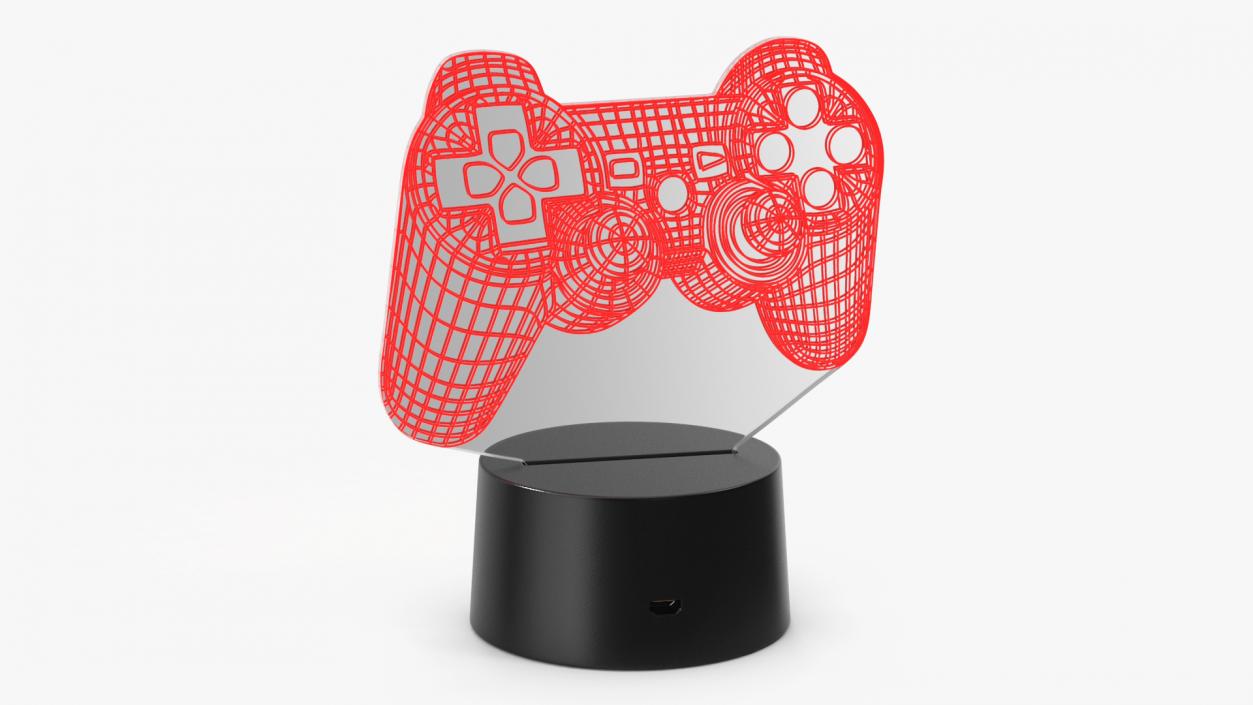 3D model Illusion Lamp Gamepad Red