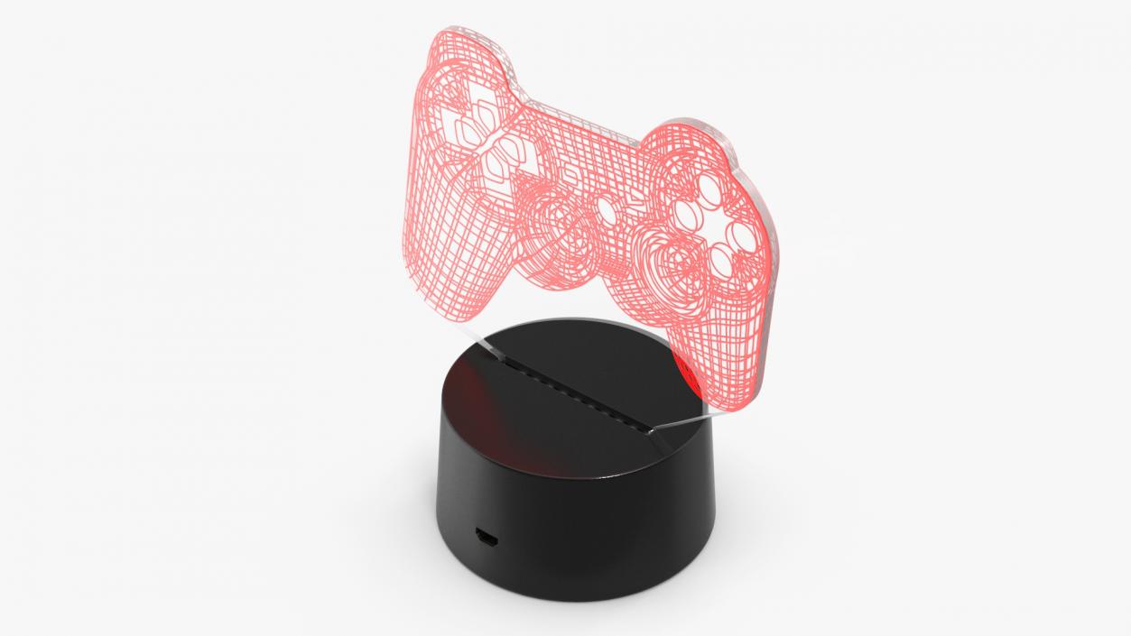 3D model Illusion Lamp Gamepad Red