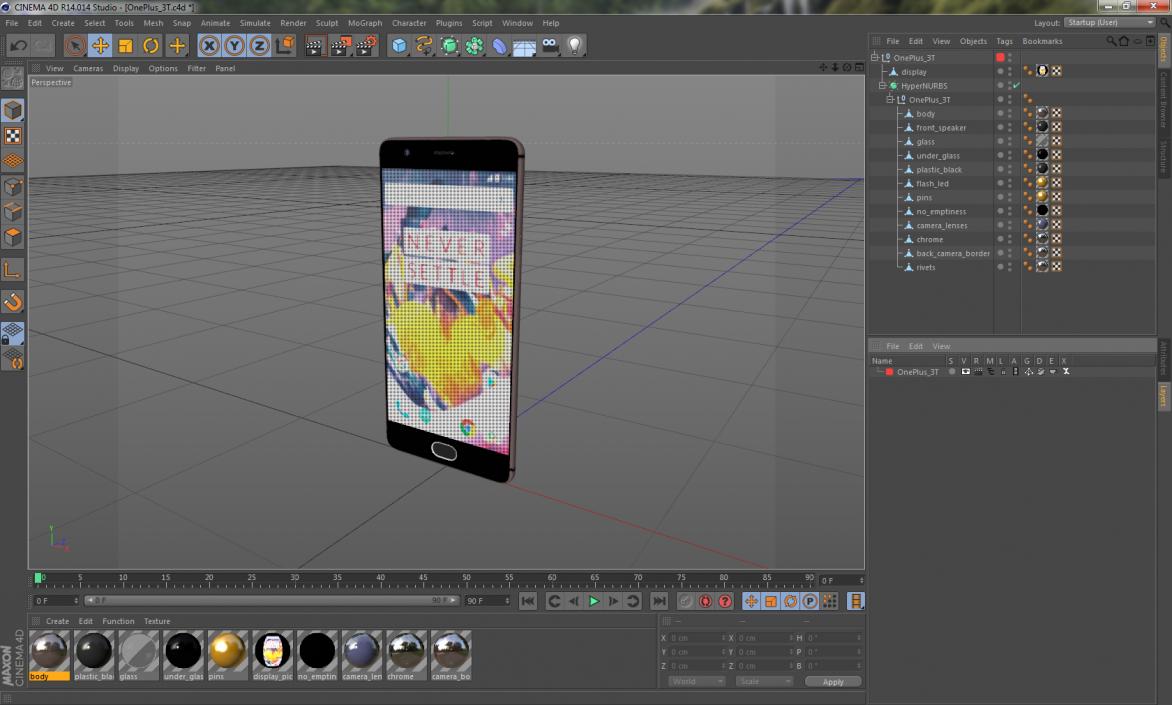 OnePlus 3T 3D Model 3D model