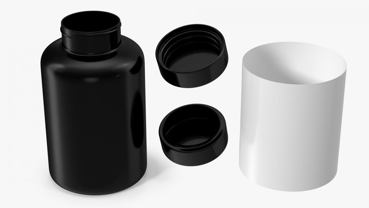 Sport Supplement Plastic Jar Blank 3D model