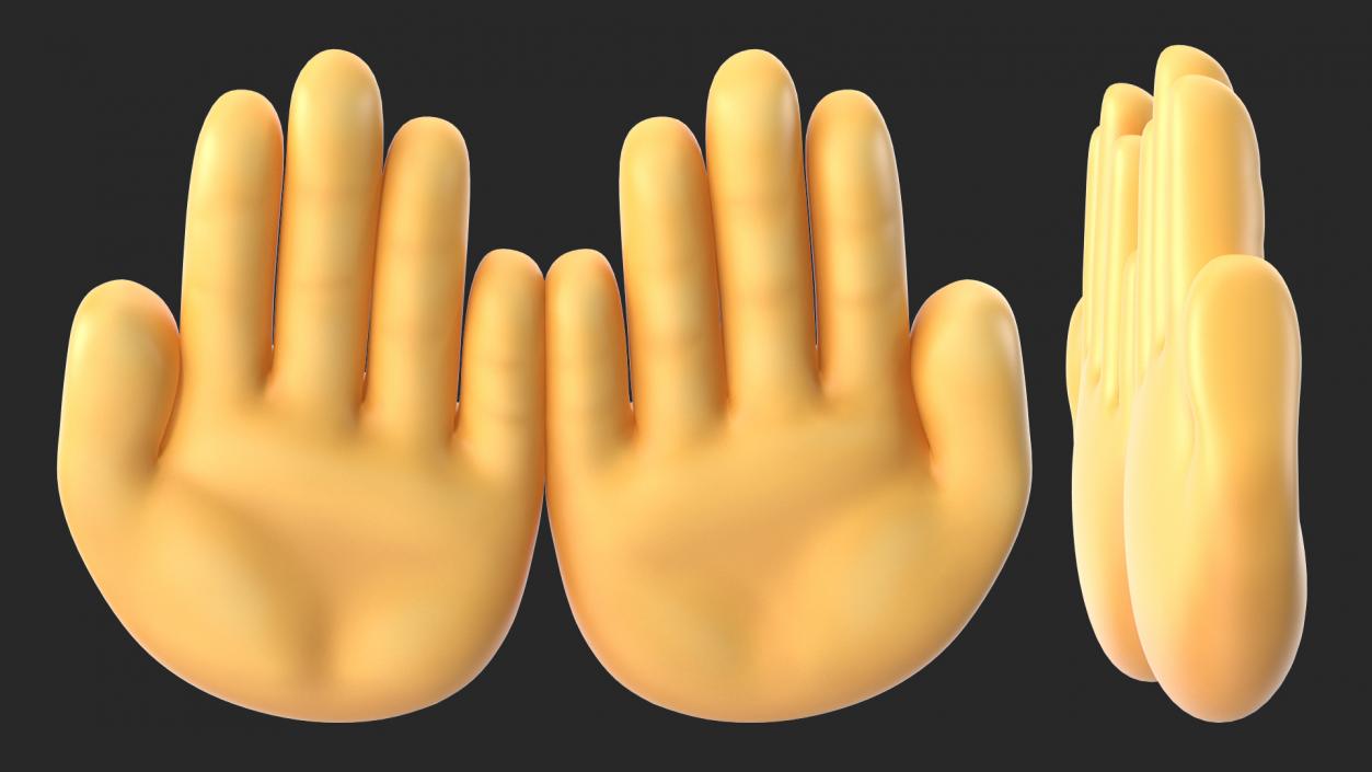 3D Palms Up Together Emoji model