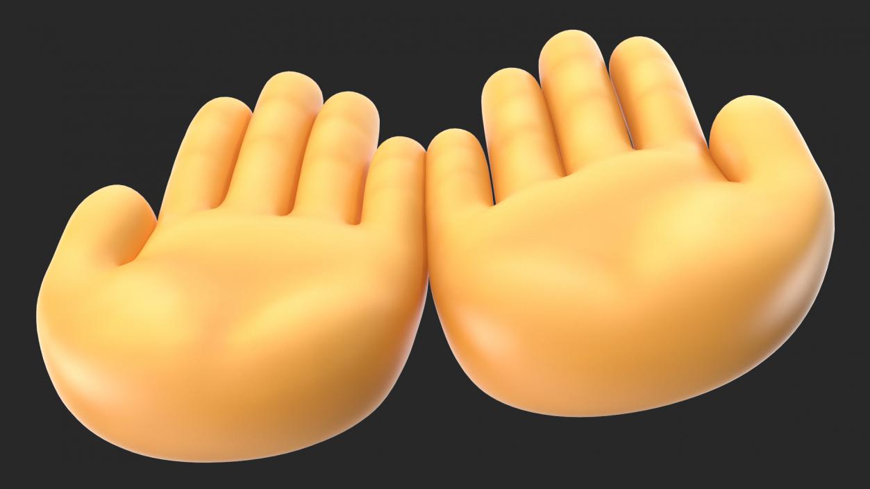 3D Palms Up Together Emoji model