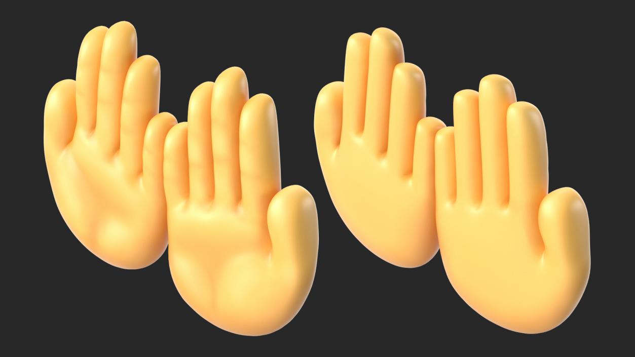 3D Palms Up Together Emoji model