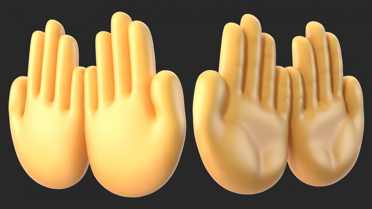 3D Palms Up Together Emoji model