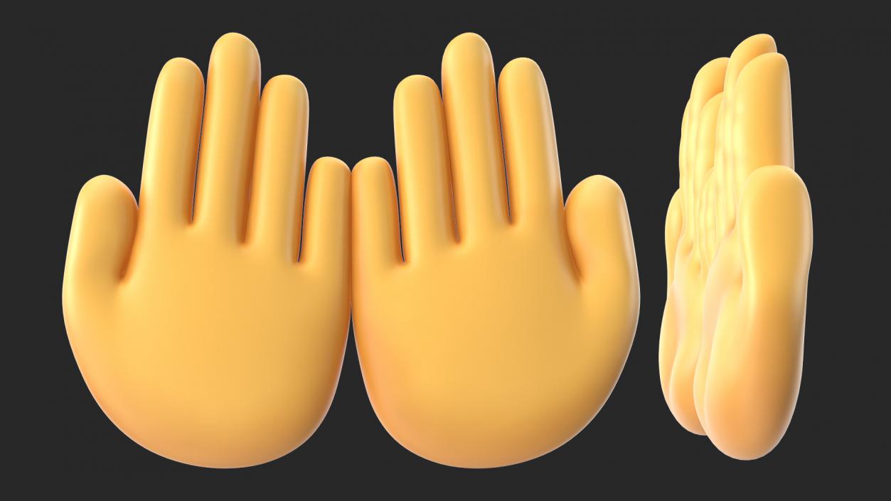 3D Palms Up Together Emoji model