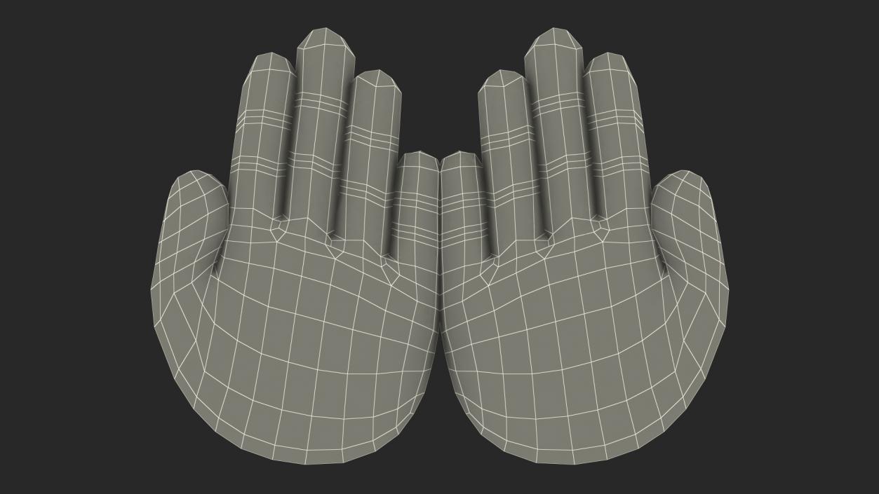 3D Palms Up Together Emoji model