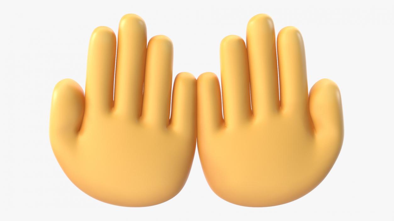 3D Palms Up Together Emoji model