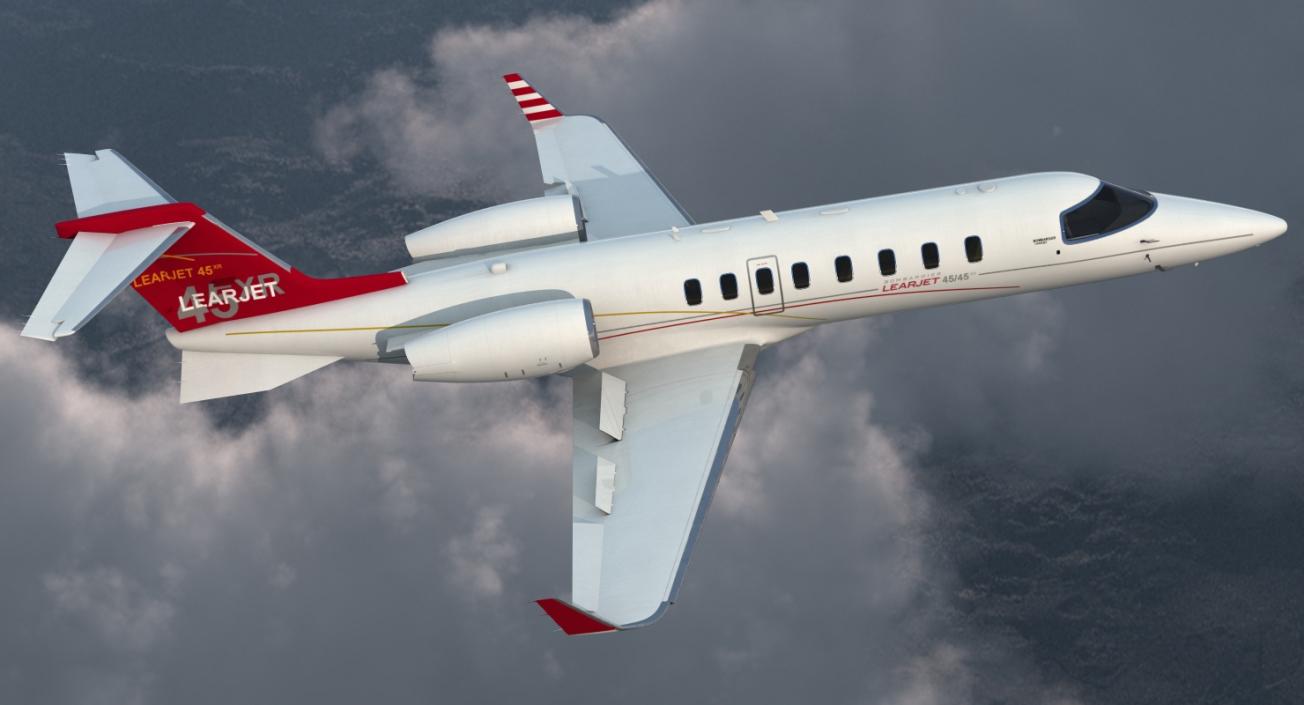 3D model Bombardier Learjet 45XR Rigged