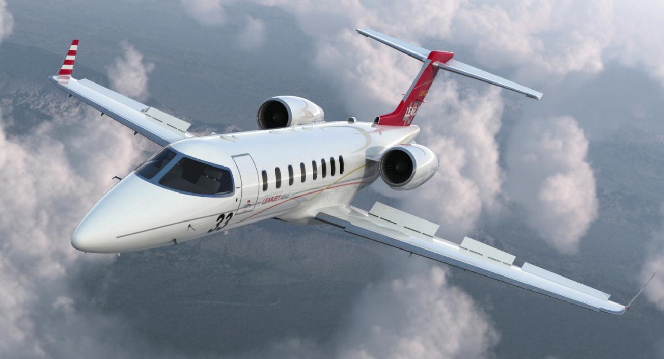 3D model Bombardier Learjet 45XR Rigged