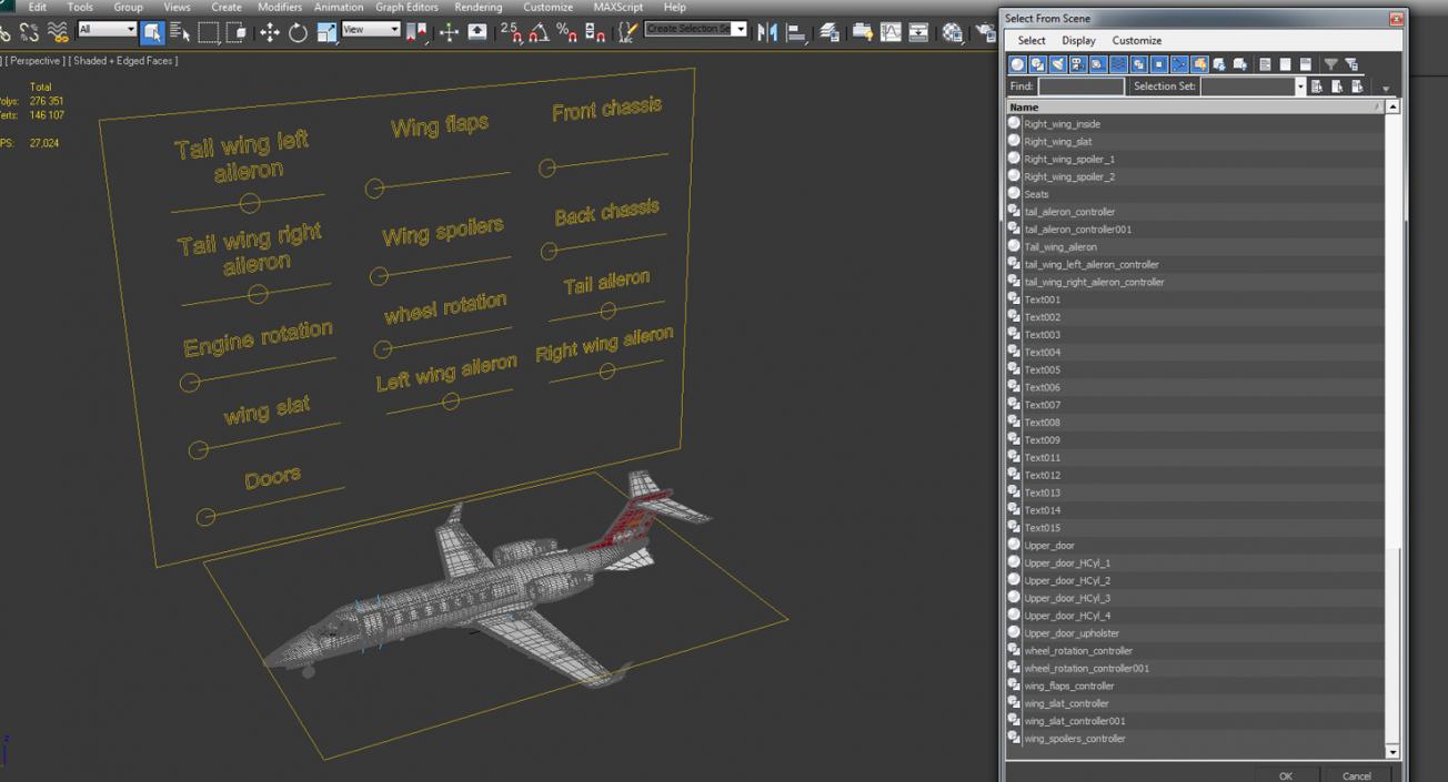 3D model Bombardier Learjet 45XR Rigged