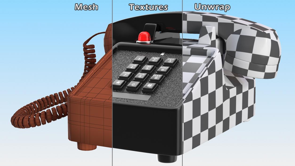 3D model Retro Telephone