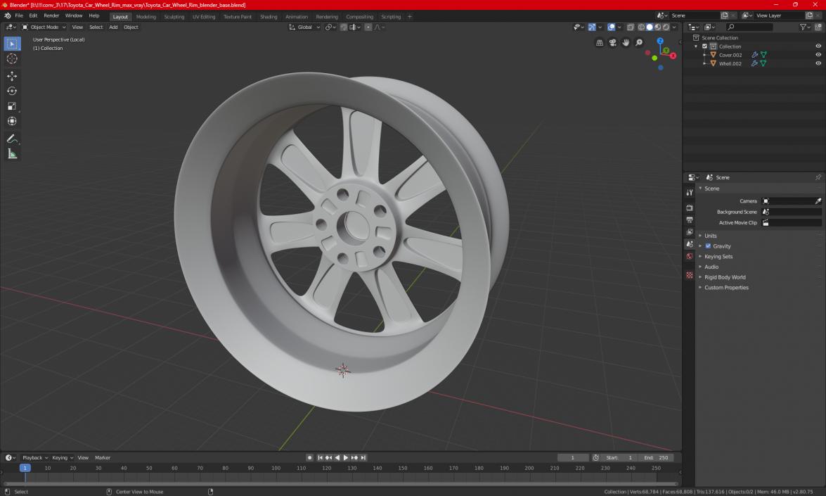 3D model Toyota Car Wheel Rim