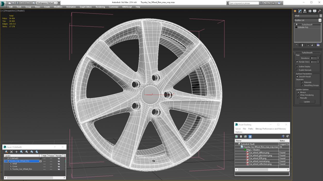 3D model Toyota Car Wheel Rim