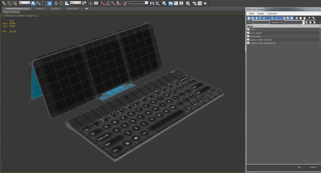 3D model Logitech Tablet Keyboard with Cover