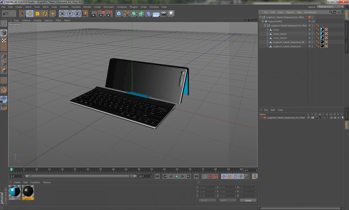 3D model Logitech Tablet Keyboard with Cover