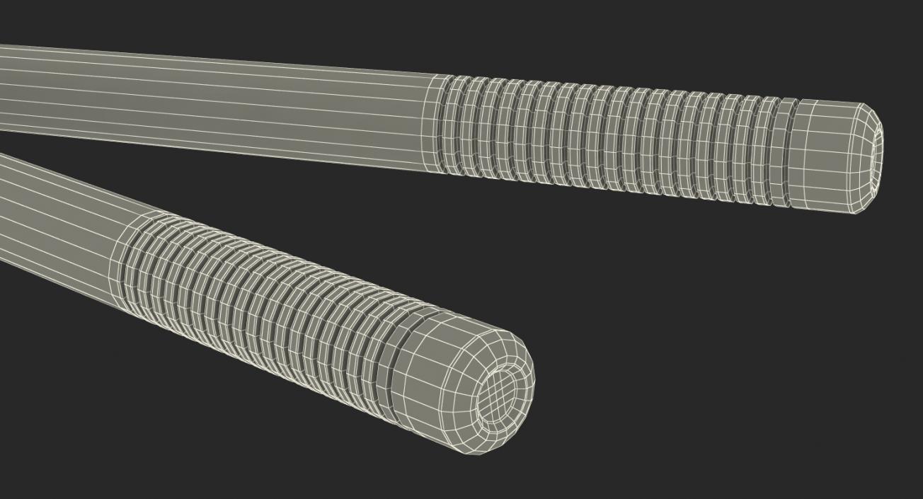 3D Karate Sticks model