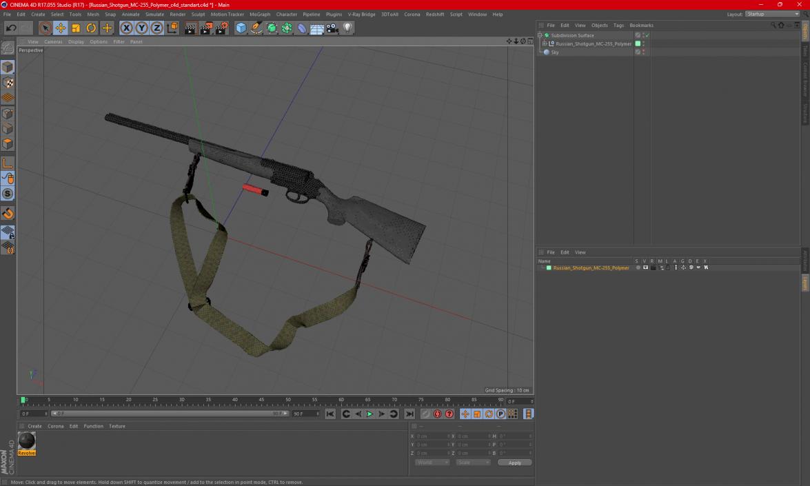 3D model Russian Shotgun MC-255 Polymer