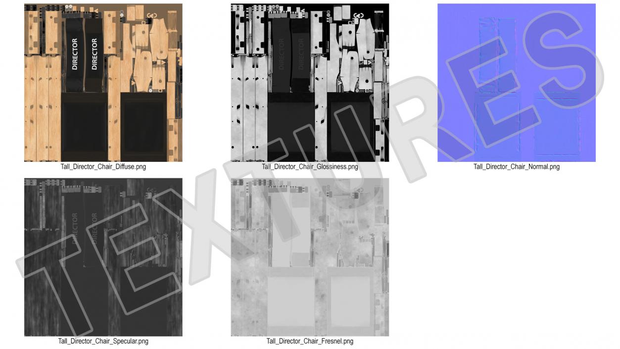 Tall Director Chair 3D model