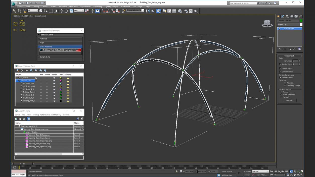 3D model Trekking Tent Karkas