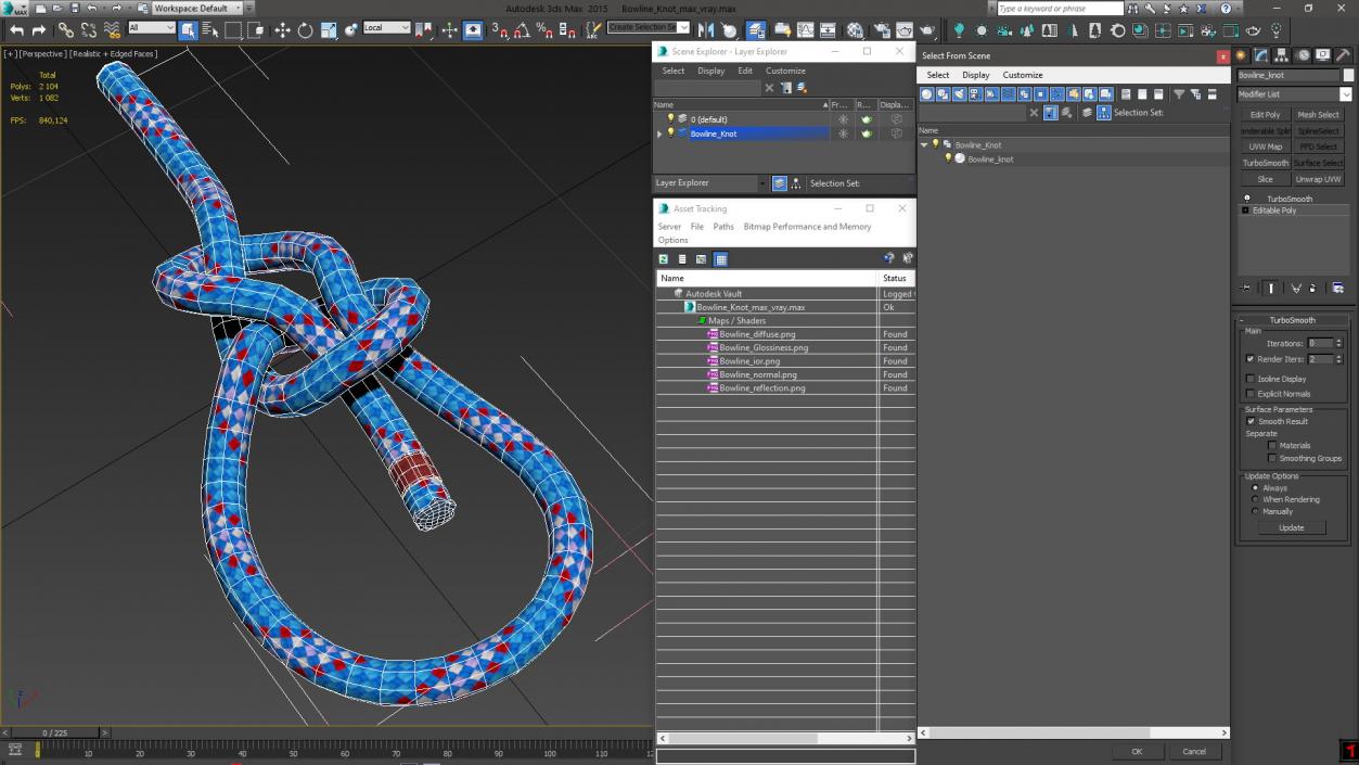 Bowline Knot 3D