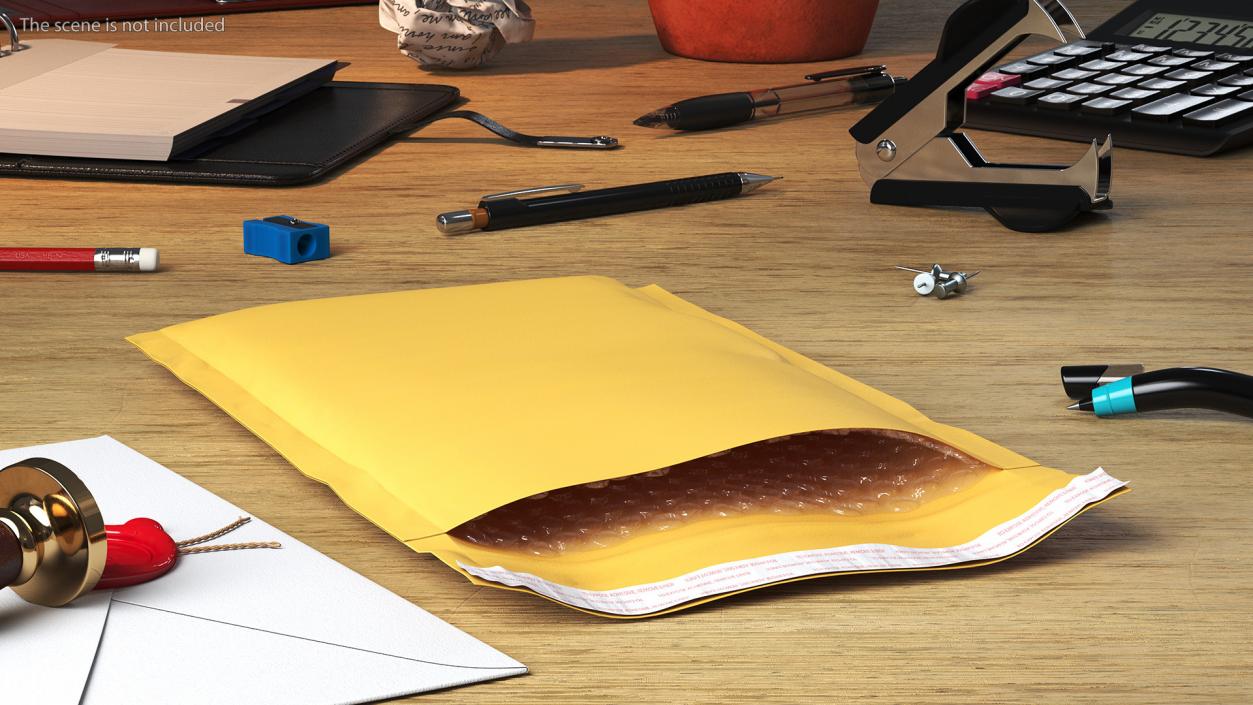 3D model Kraft Paper Bubble Mailer Open