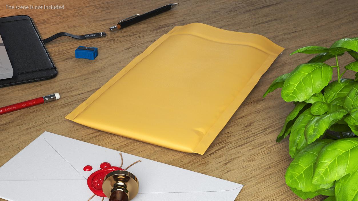 3D model Kraft Paper Bubble Mailer Open