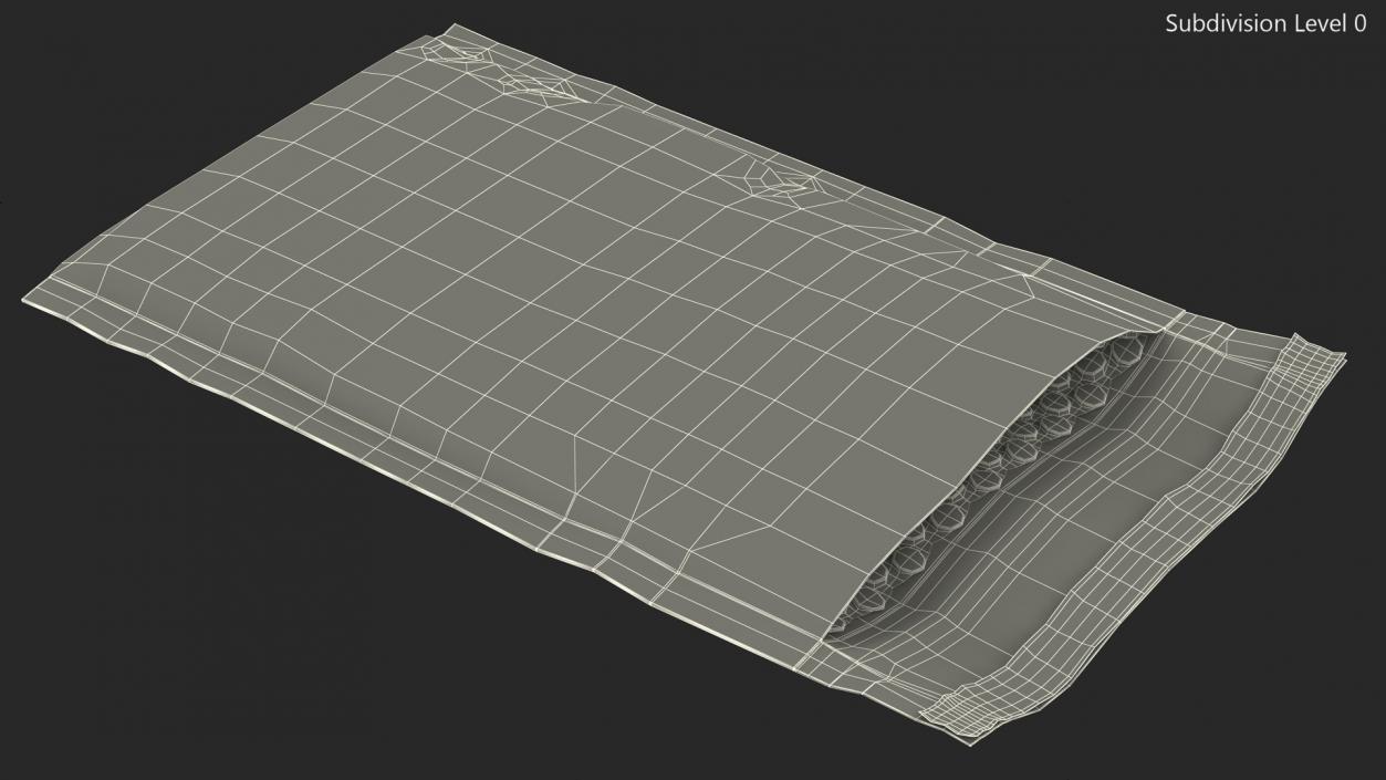 3D model Kraft Paper Bubble Mailer Open