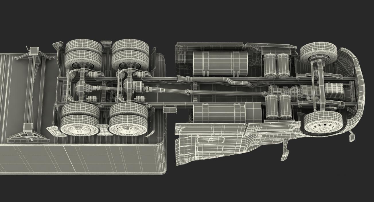 International LT625 with Semi Trailer 3D