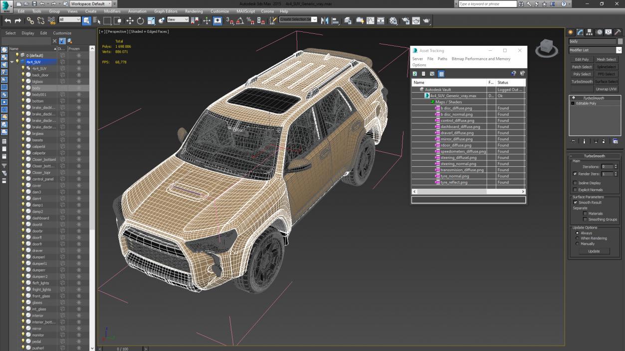 4x4 SUV Toyota 4Runner 3D