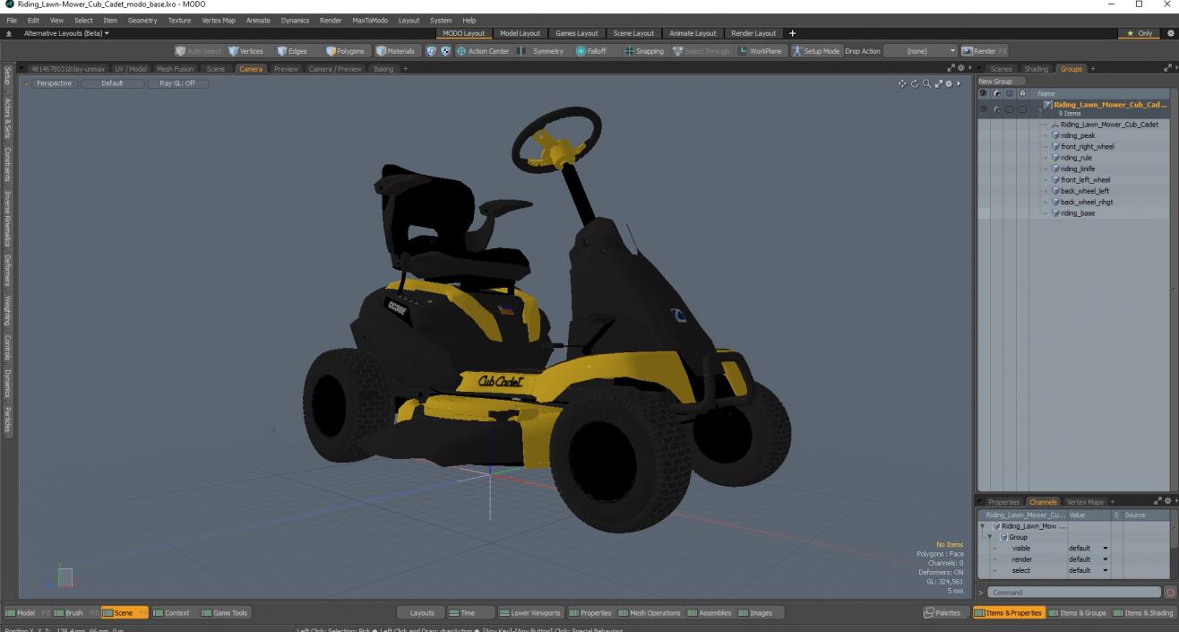 Riding Lawn-Mower Cub Cadet 3D