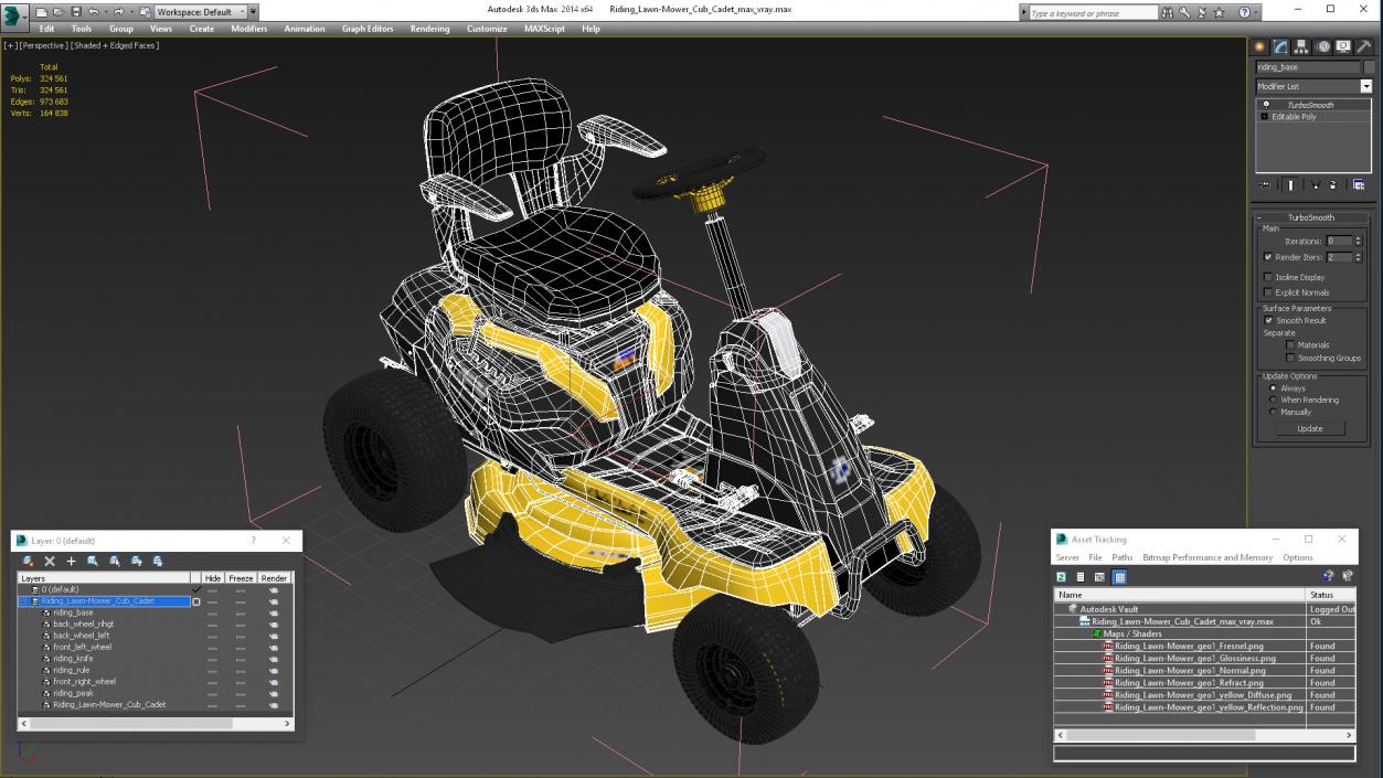 Riding Lawn-Mower Cub Cadet 3D