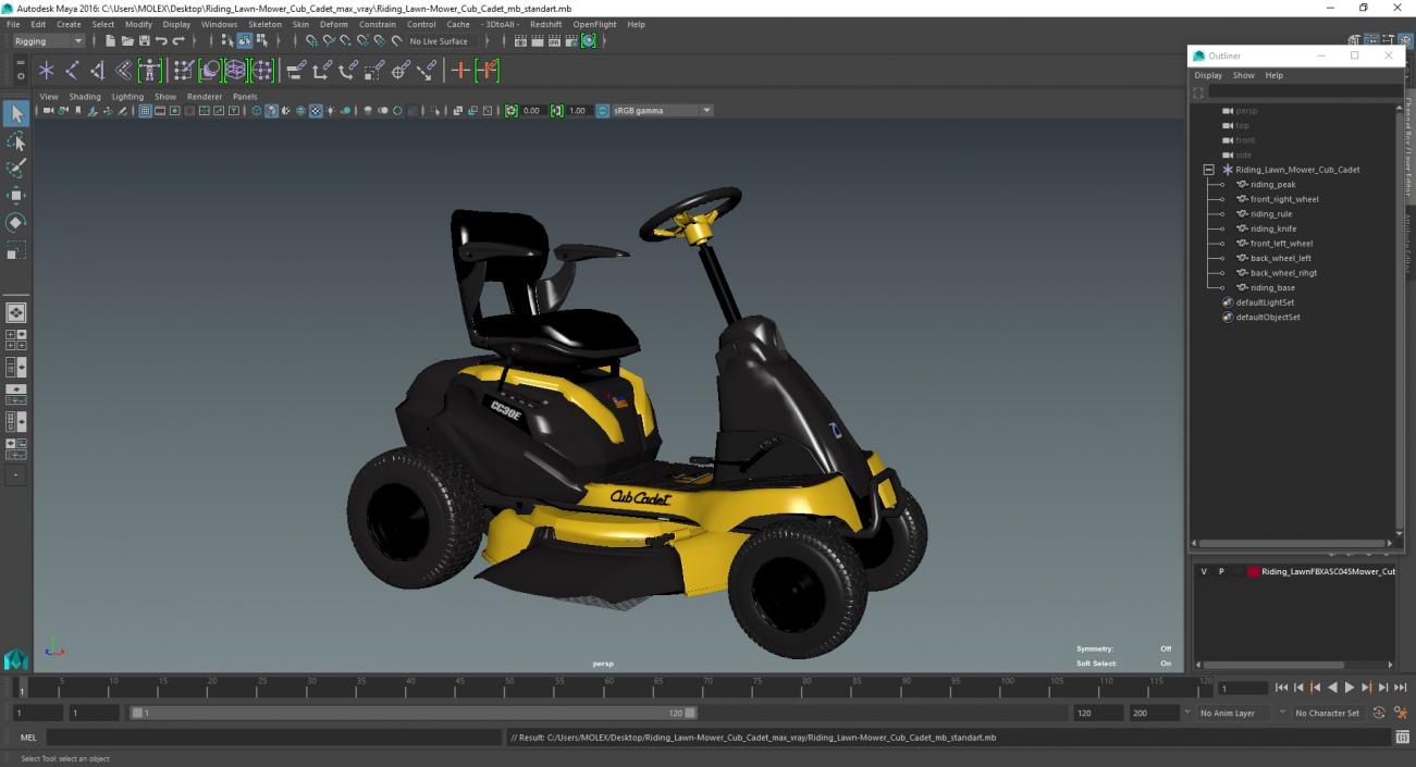 Riding Lawn-Mower Cub Cadet 3D