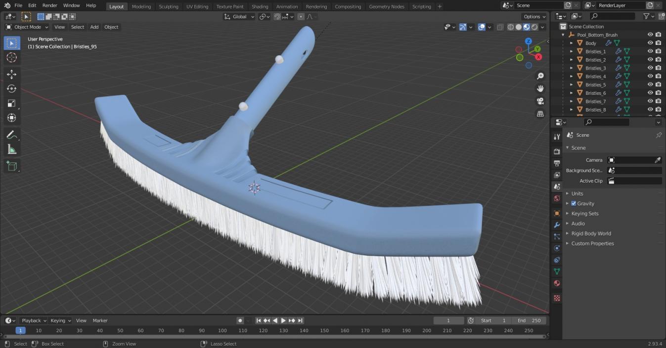 Pool Bottom Brush 3D