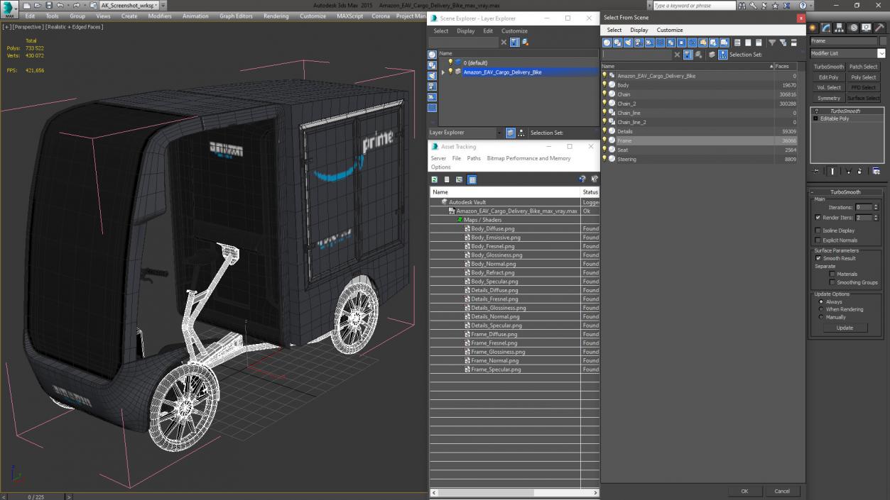 3D model Amazon EAV Cargo Delivery Bike