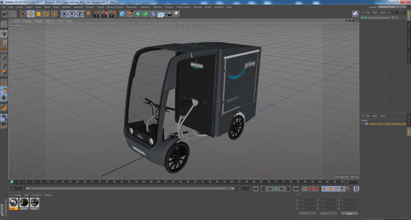 3D model Amazon EAV Cargo Delivery Bike