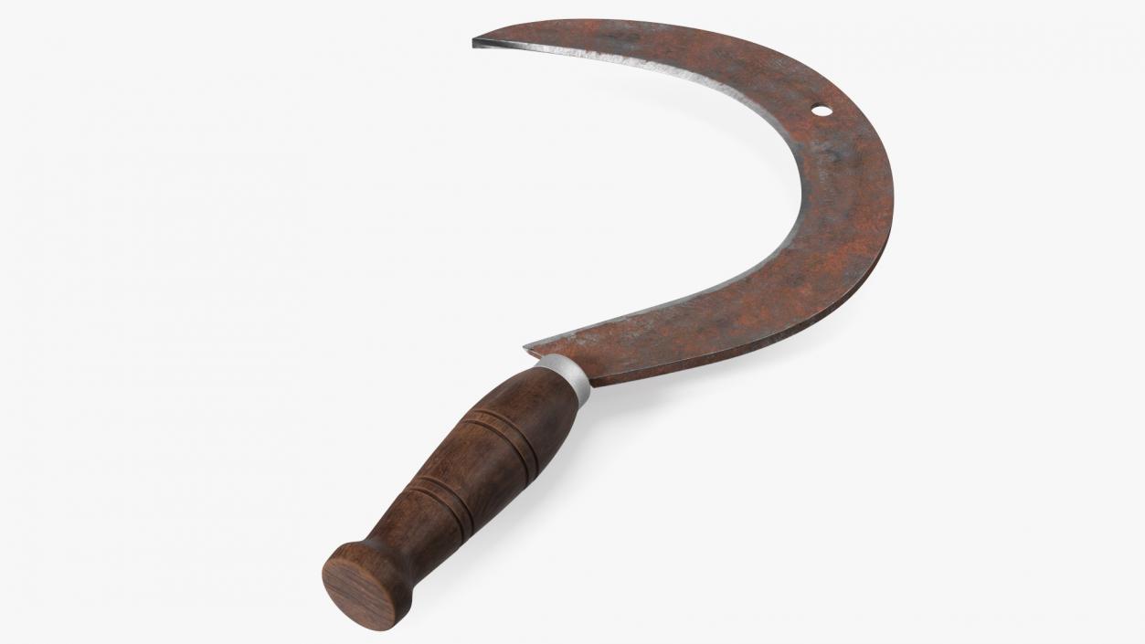 Hand Sickle Rusty 3D