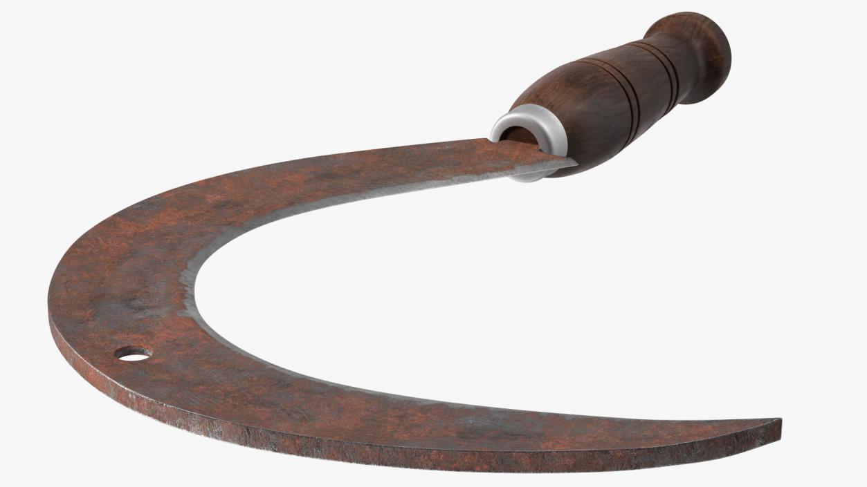 Hand Sickle Rusty 3D