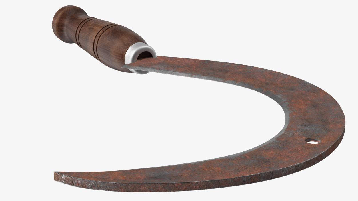 Hand Sickle Rusty 3D