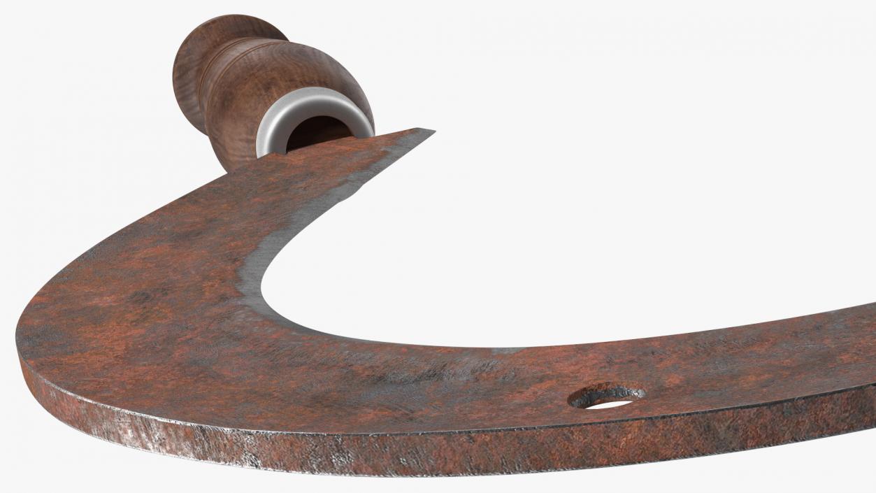 Hand Sickle Rusty 3D