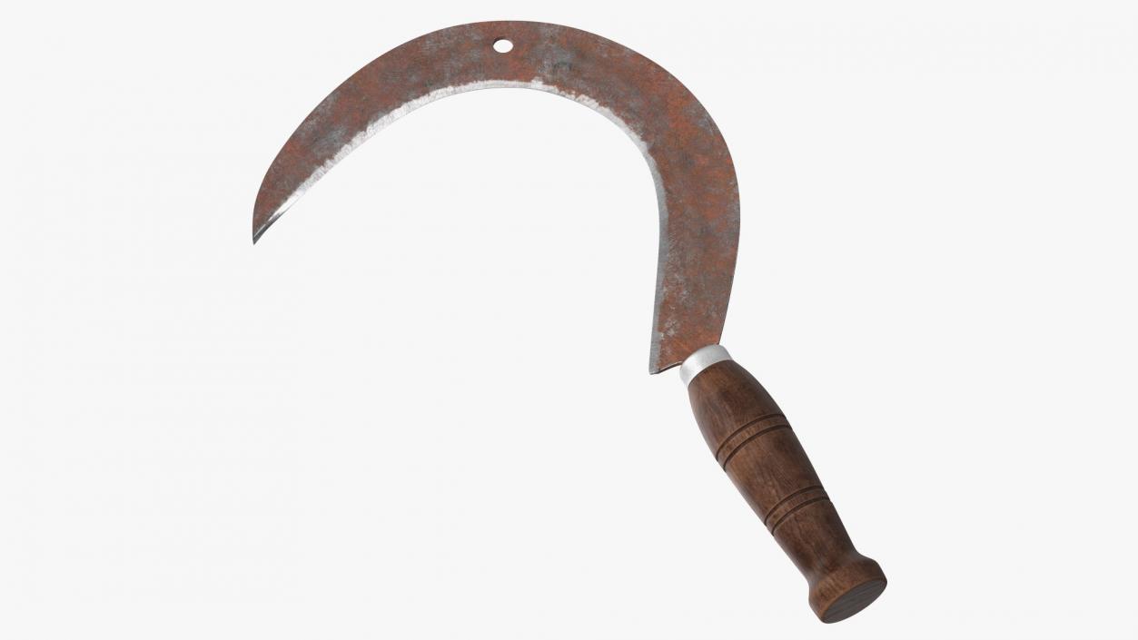 Hand Sickle Rusty 3D